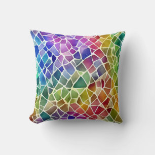 Glitter Abstract Geometric Octagon Cushion