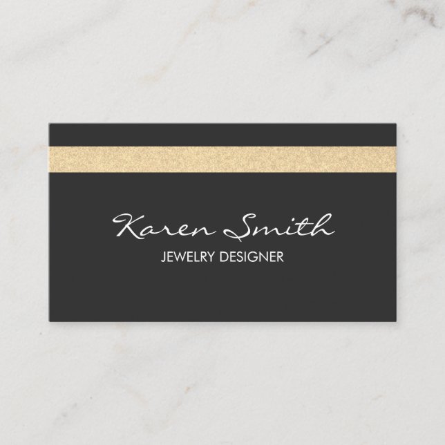 Glitter Accent Business Card (Front)