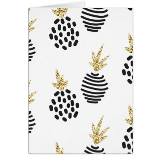 Glitter and black abstract pineapples.