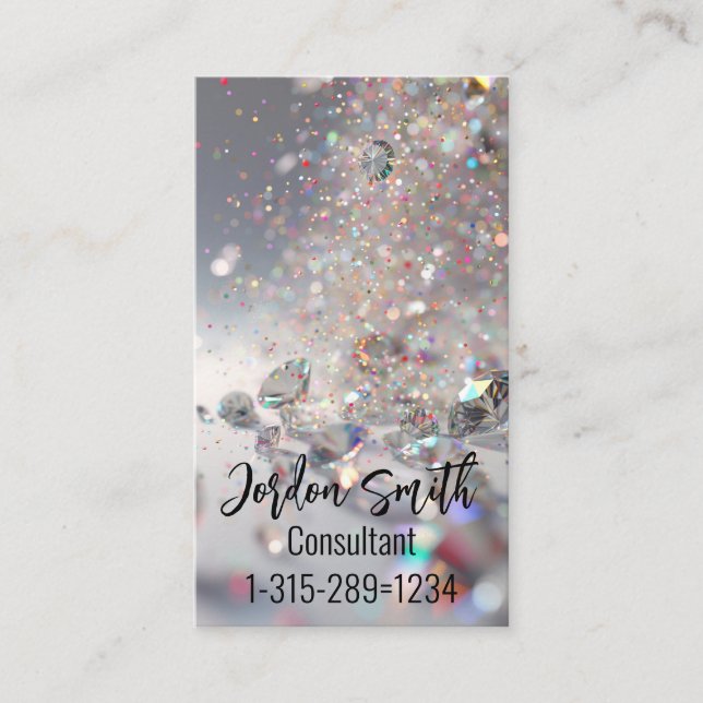 Glitter and Diamonds  Business Card (Front)