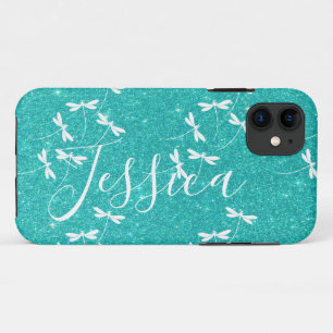 Glitter and dragonflies personalised  Case-Mate iP iPhone 11 Case