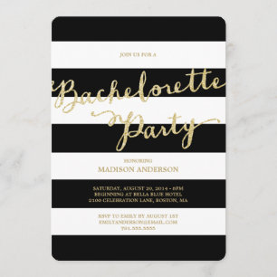 Glitter and Glam Bachelorette Party Invitation