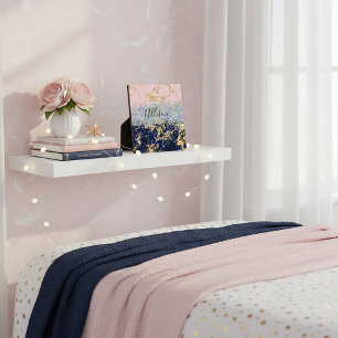 Glitter and marble personalised plaque