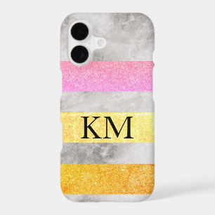 Glitter and Marble with Monogram