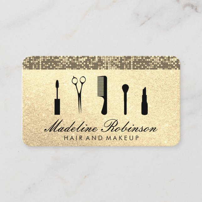 Glitter and Sequin Appointment Card (Front)