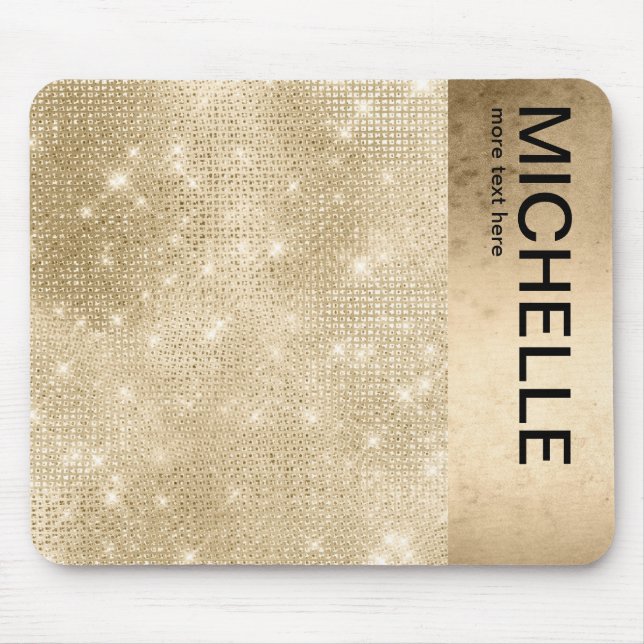Glitter and Shine Gold ID673 Mouse Pad (Front)