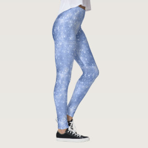Glitter and Shine Pattern Blue ID671 Leggings
