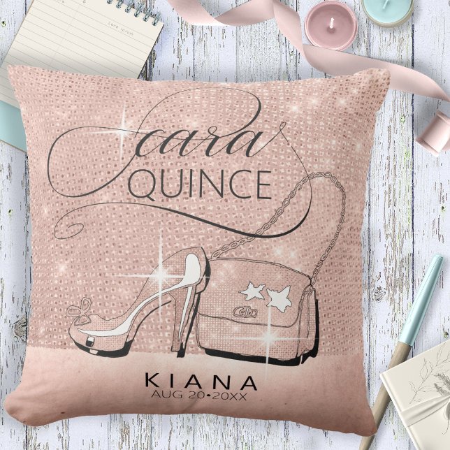 Glitter and Shine Quinceanera Rose Gold ID701 Cushion (Creator Uploaded)