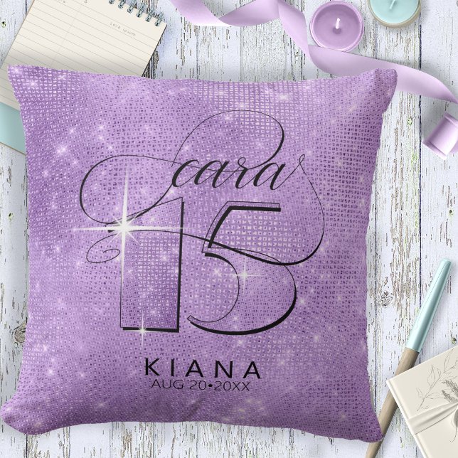 Glitter and Shine Quinceanera Violet V2 ID701 Cushion (Creator Uploaded)