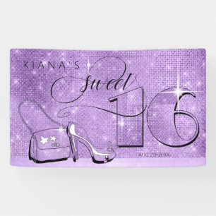 Glitter and Shine Sweet 16 Violet Hor ID675 Banner