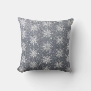 Glitter and snowflakes cushion