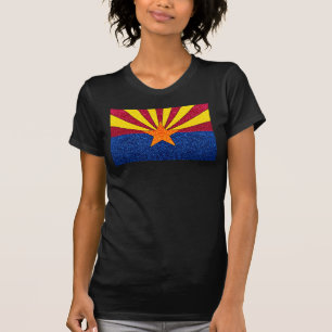 Glitter Arizona flag ladies tshirt
