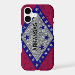 Glitter Arkansas flag iPhone 7 case