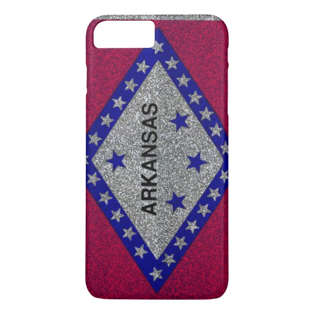 Glitter Arkansas flag iPhone 7 case (Back)