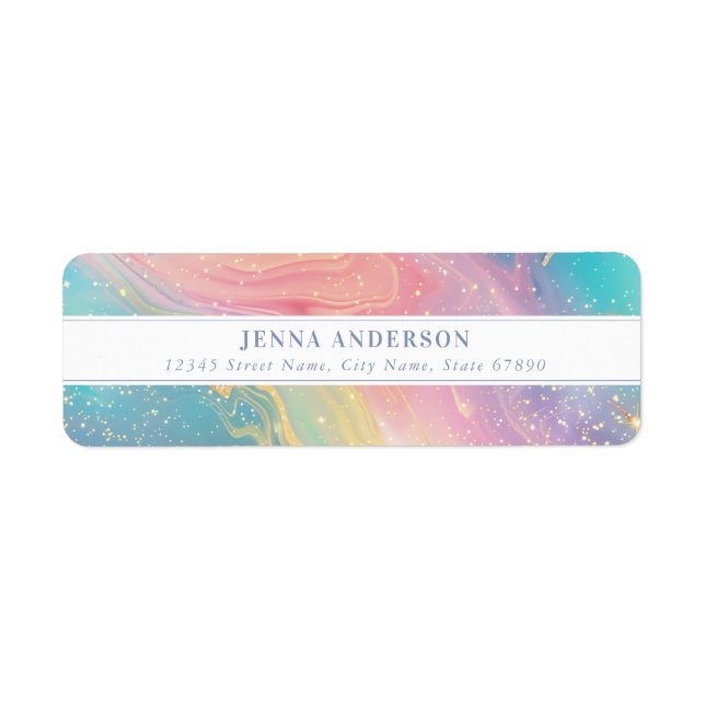 Glitter Background Address Label Return Address Label (Front)