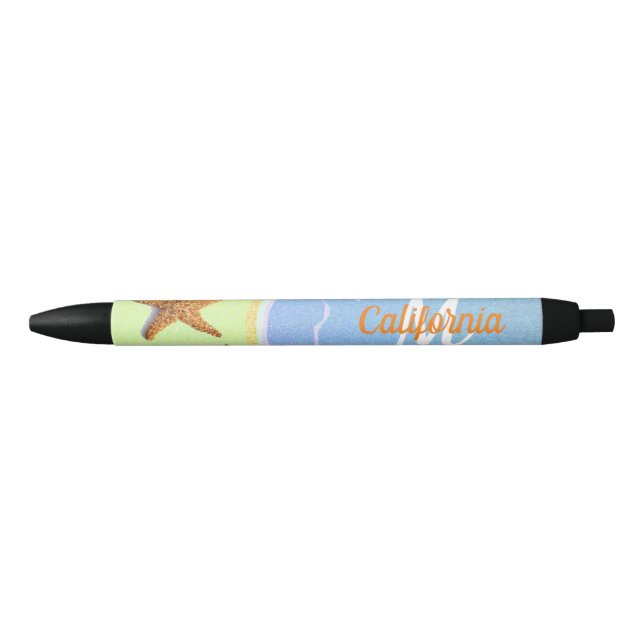 Glitter Beach  Black Ink Pen (Front)