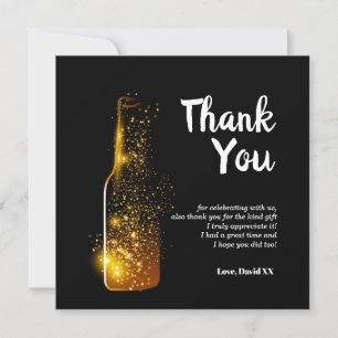 glitter, beer, wine, adult, thank you card