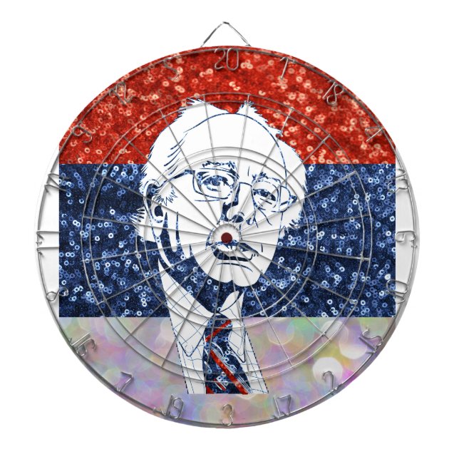 glitter bernie sanders dartboard (Front)