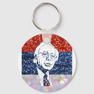 glitter bernie sanders key ring