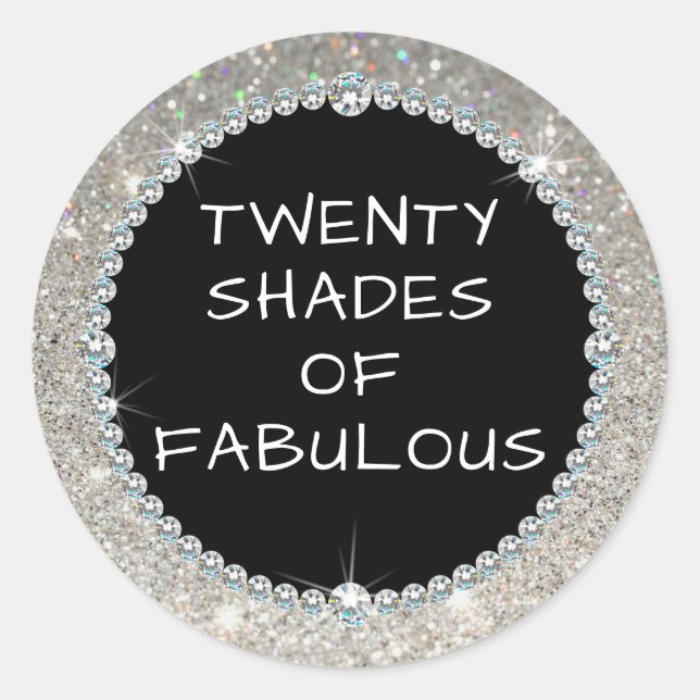 Glitter birthday sticker (Front)