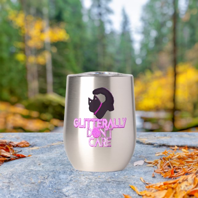Glitter black cat don't care (Outdoor (Rotated))