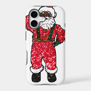 glitter black santa claus