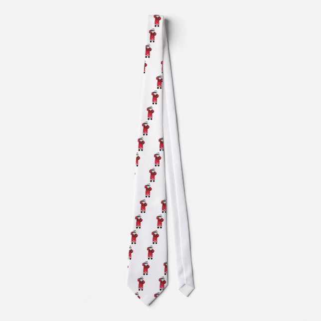 glitter black santa claus tie (Front)