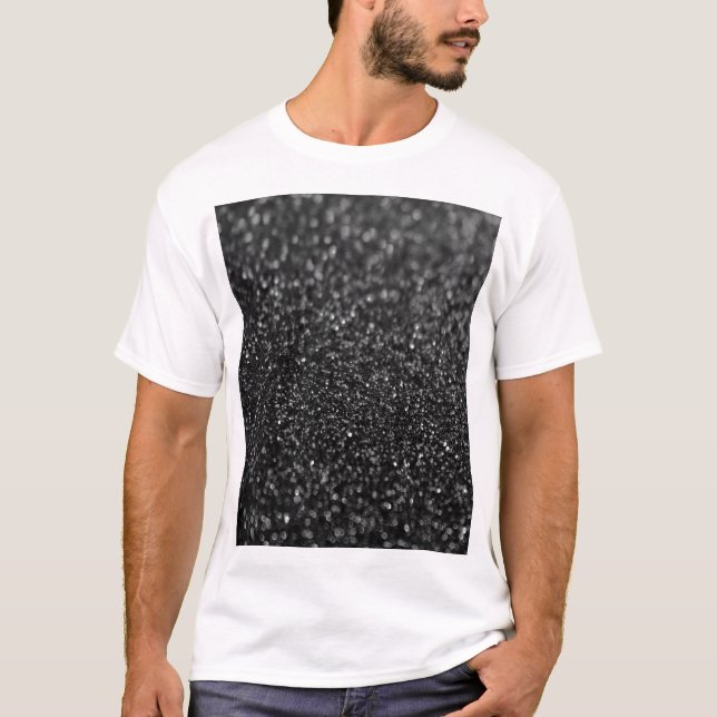 Glitter Black Shiny T-Shirt (Front)