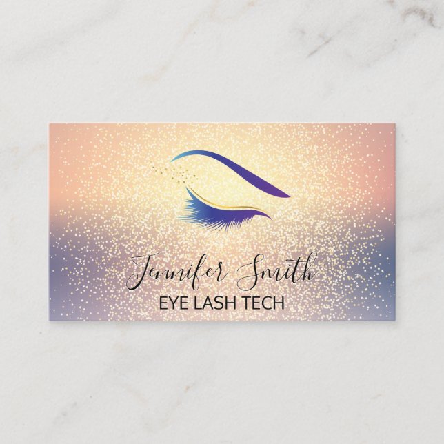 Glitter Blend Background | Eyelash Loyalty Card (Front)