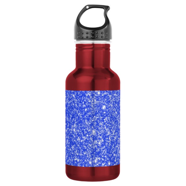 Glitter Blue 532 Ml Water Bottle (Front)
