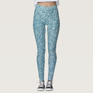 Glitter Blue Leggings 