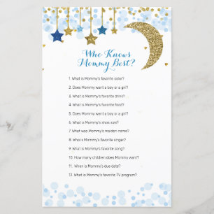 Glitter blue moon Watercolor Who Knows Mummy Best