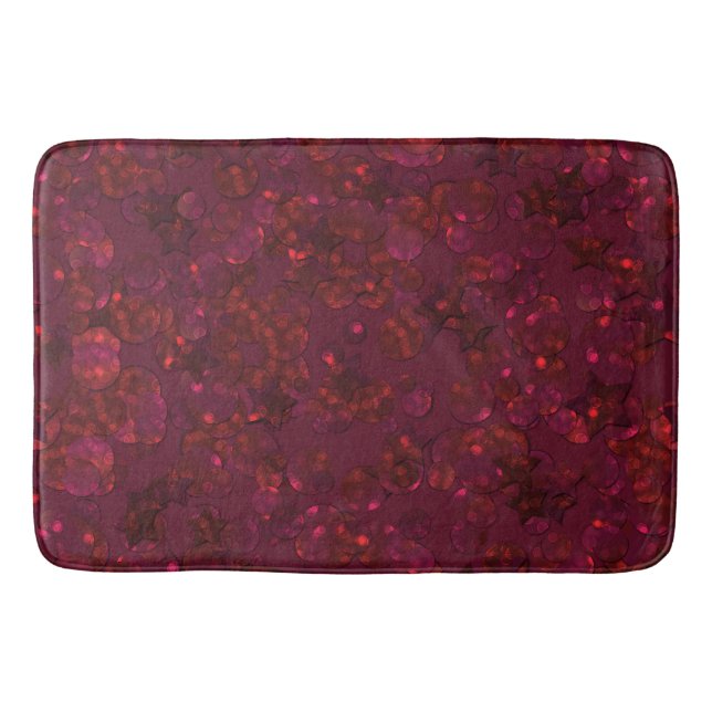 Glitter bokeh sparkle print bath mat (Front)