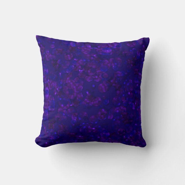 Glitter bokeh sparkle print cushion (Front)