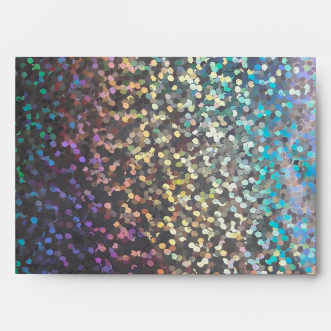 Glitter bokeh sparkle print envelope (Front)