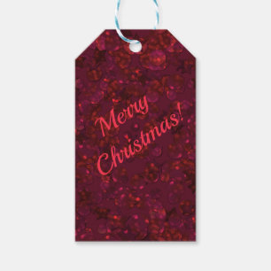 Glitter bokeh sparkle print gift tags