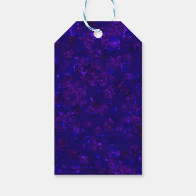 Glitter bokeh sparkle print gift tags (Front)