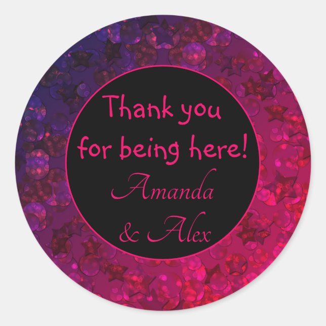 Glitter bokeh sparkle print heart sticker  (Front)