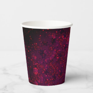 Glitter bokeh sparkle print heart sticker paper cups