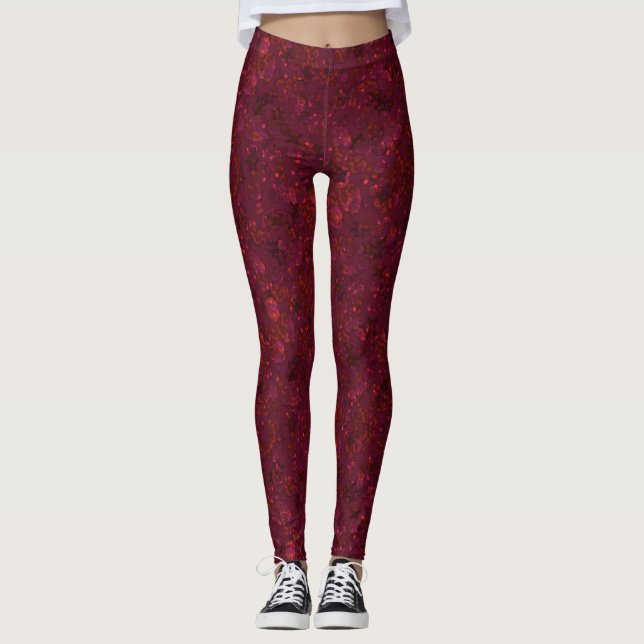 Glitter bokeh sparkle print leggings (Front)