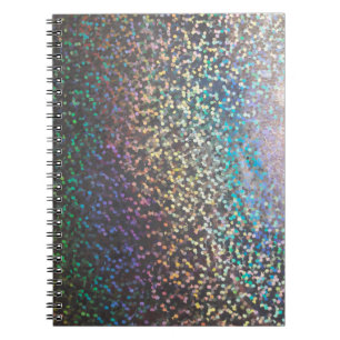 Glitter bokeh sparkle print notebook