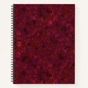 Glitter bokeh sparkle print notebook