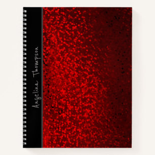 Glitter bokeh sparkle print notebook