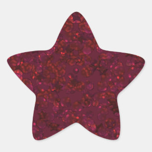 Glitter bokeh sparkle print star sticker