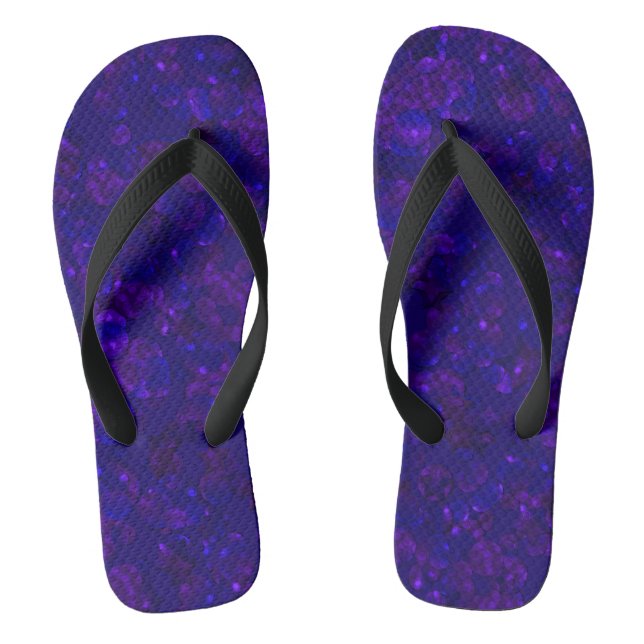 Glitter bokeh sparkle print thongs (Footbed)