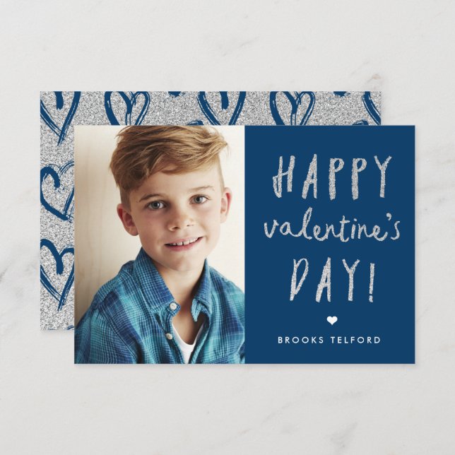 Glitter Boys Classroom valentine's day card (Front/Back)