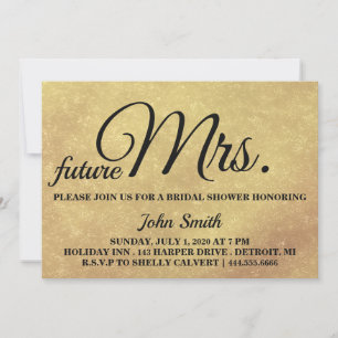 Glitter Bridal Shower future Mrs. Invitation