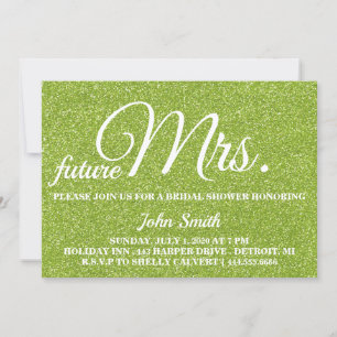 Glitter Bridal Shower future Mrs. Invitation