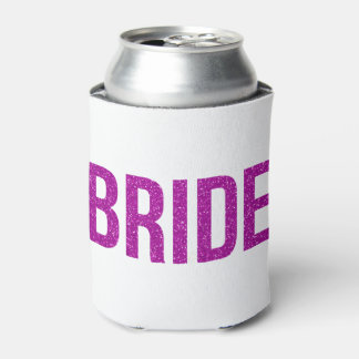 Glitter Bride Pink Can Cooler