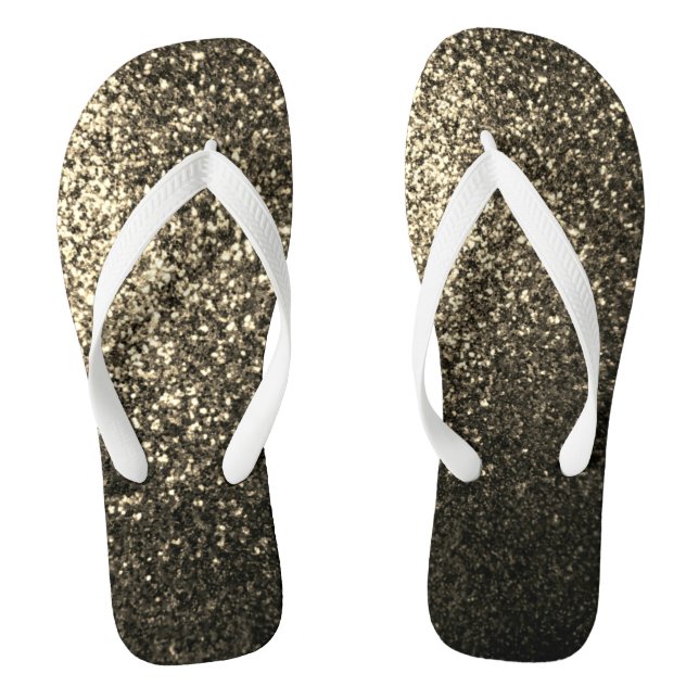Glitter bronze thongs (Footbed)